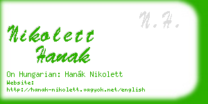 nikolett hanak business card
